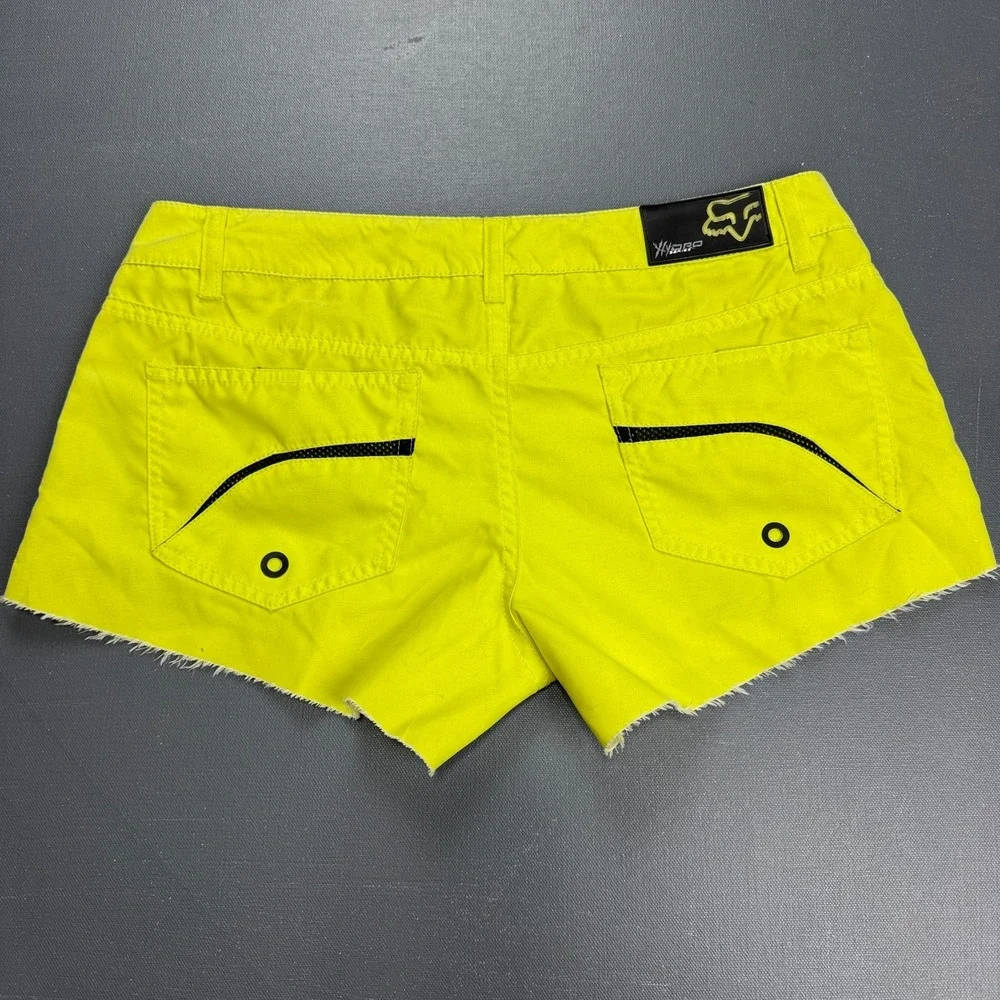 Fox Racing Hydro Shorts Women's 30 Neon Yellow Cutoff Swim Board Shorts Summer - Picture 10 of 11